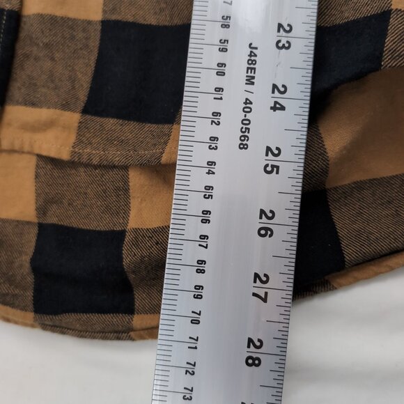 Eddie Bauer Men's Brown/Black Plaid Flannel Button Up Shirt Chest Pocket, Size M - Picture 7 of 7
